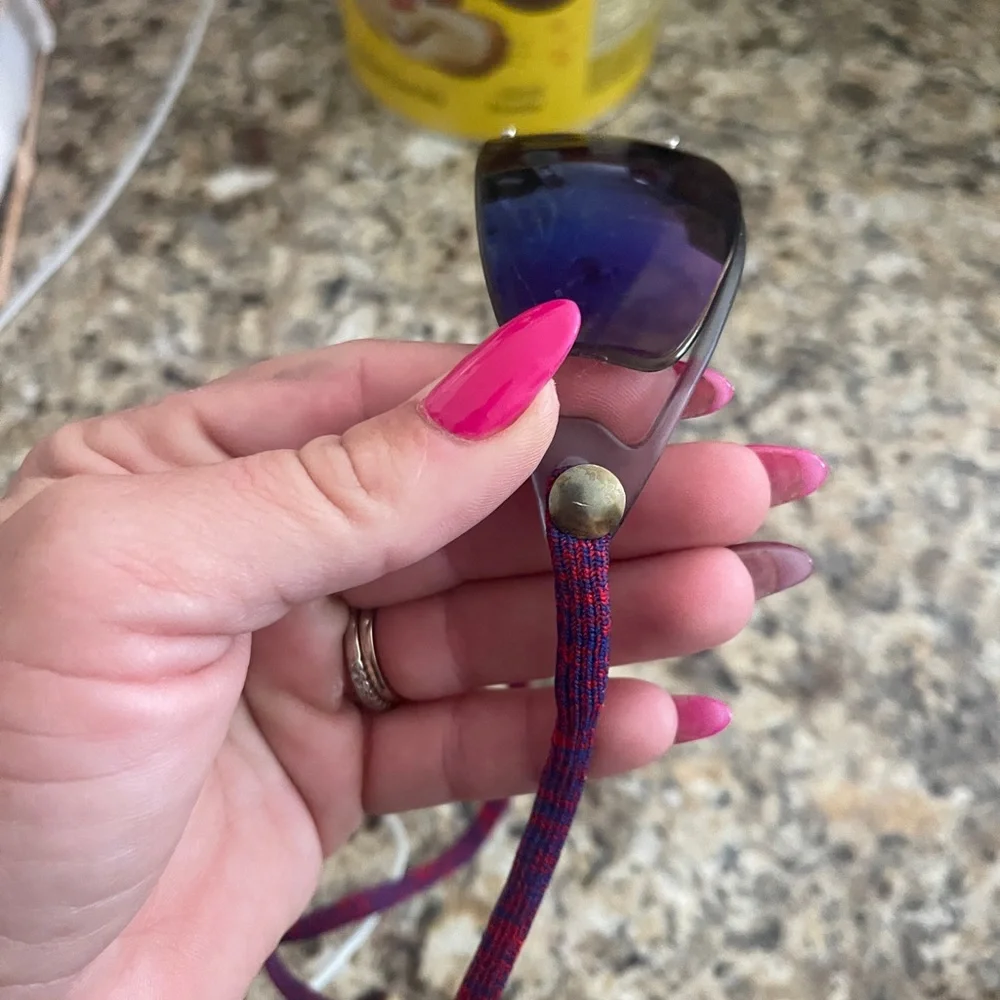 Youth Sport Athletic Sunglasses with Neck Tie holder Attachment